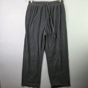 Croft & Barrow Fleece Lounge Pants Pajama Bottoms Large Gray Drawstring Mens